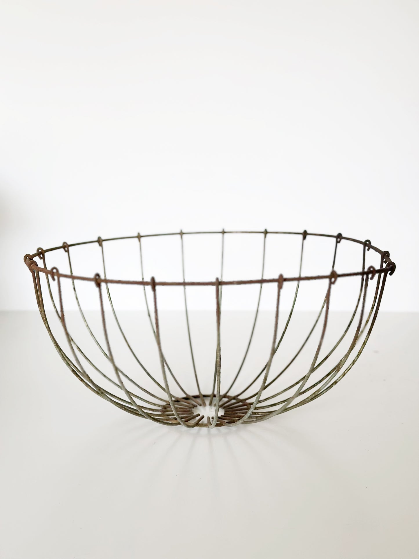 Antique metal basket