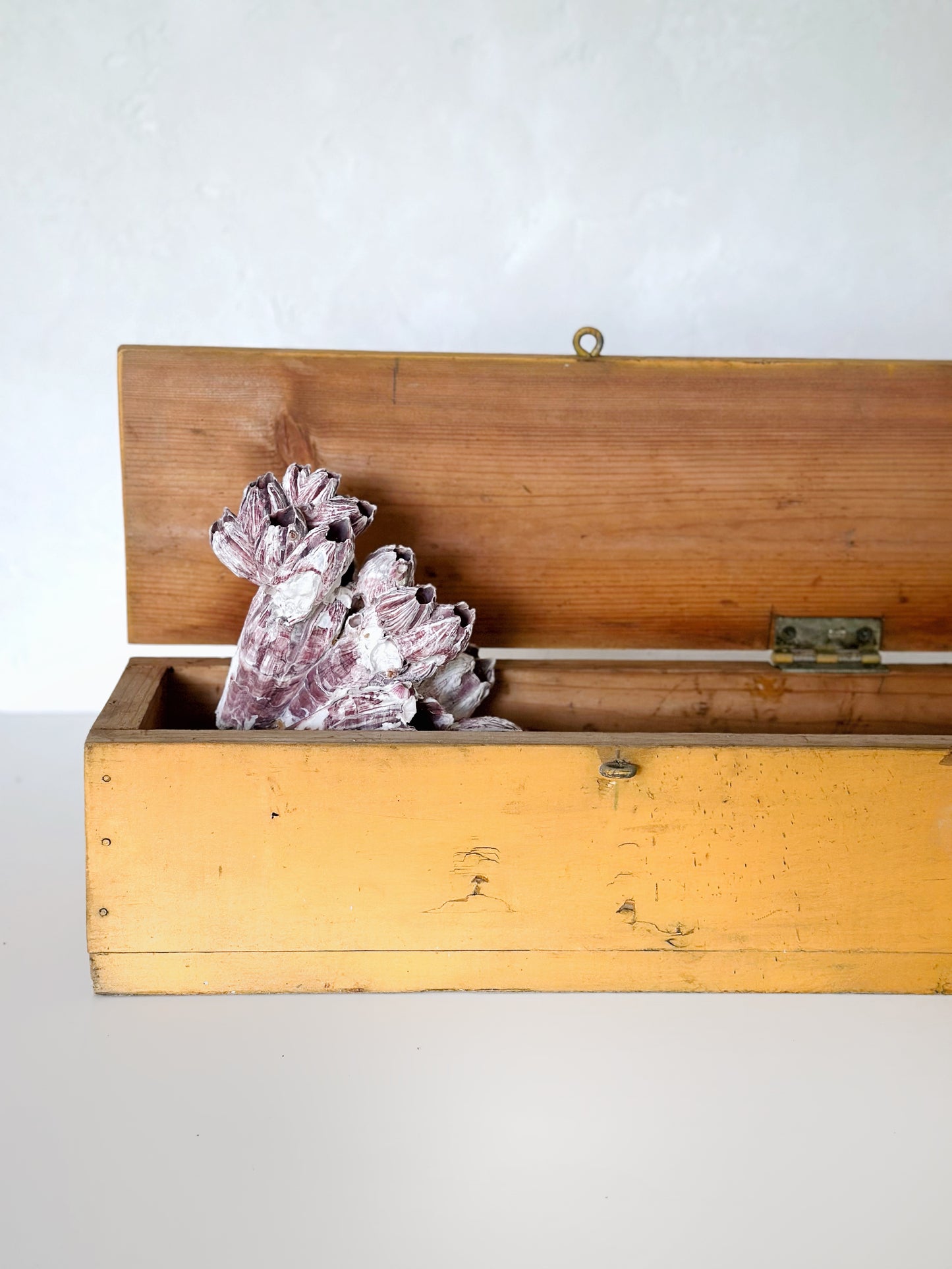 Yellow wooden box