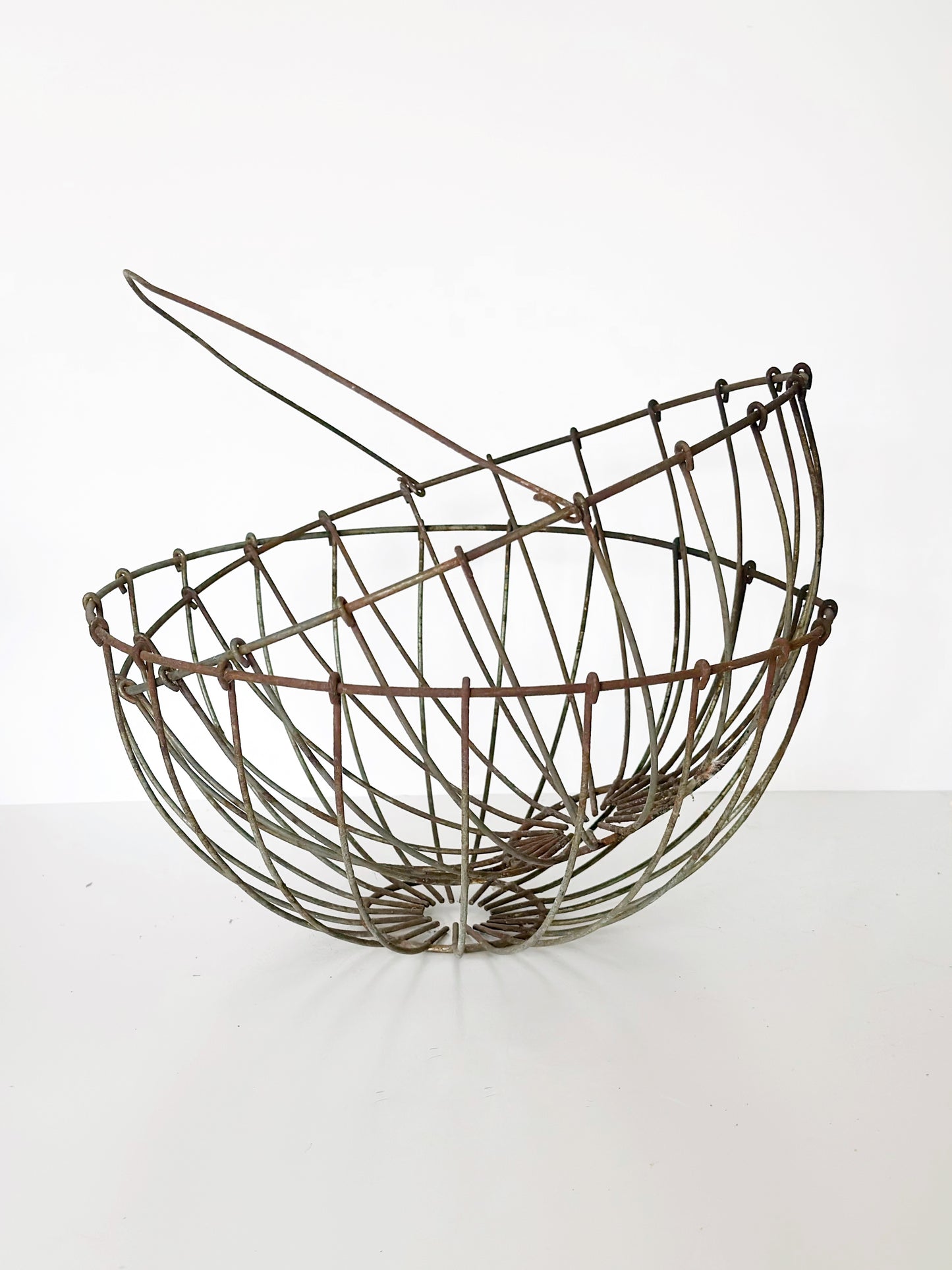 Antique metal basket