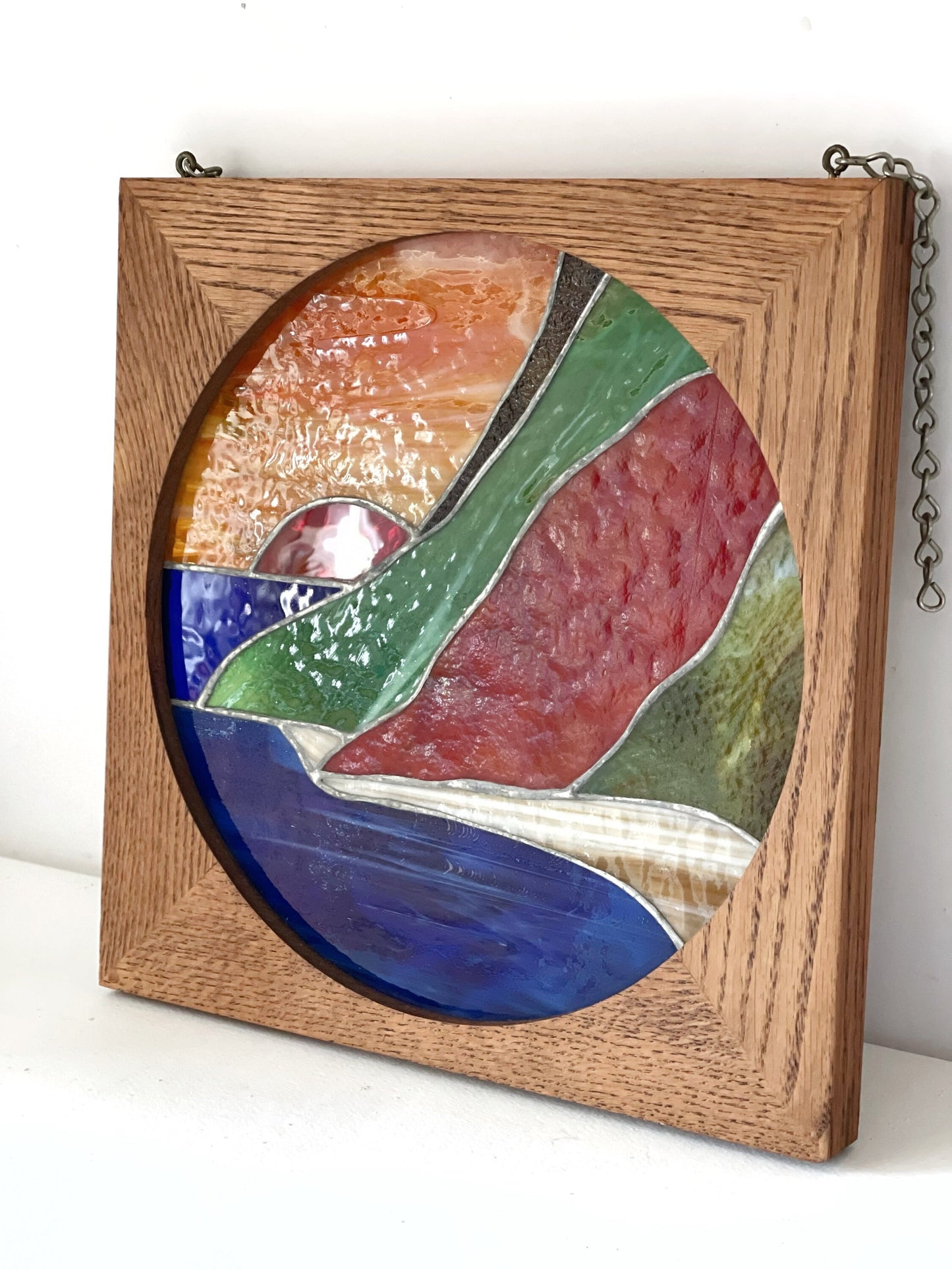 Framed Stained Glass Panel