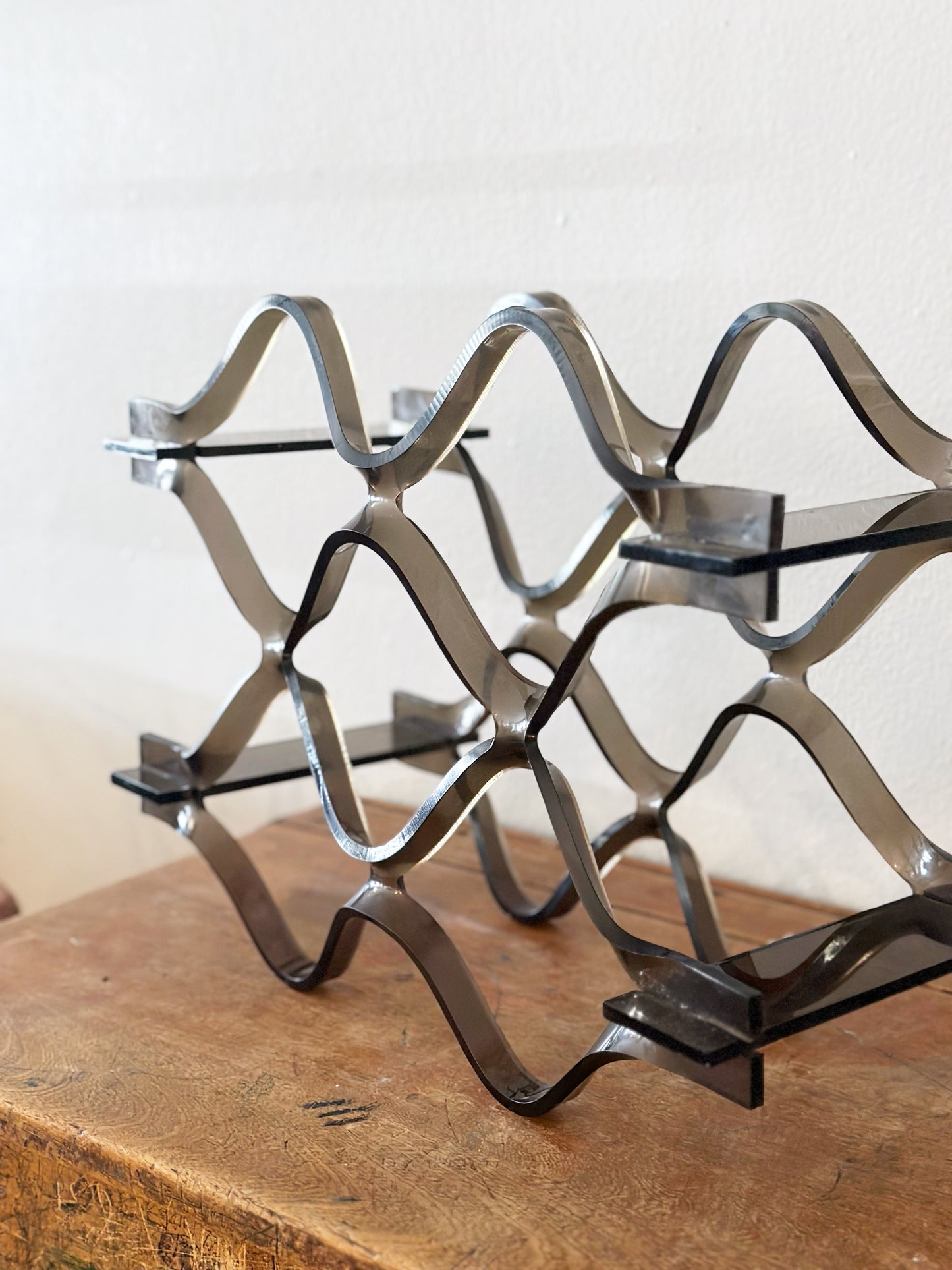 Mid Century Lucite Wine Holder