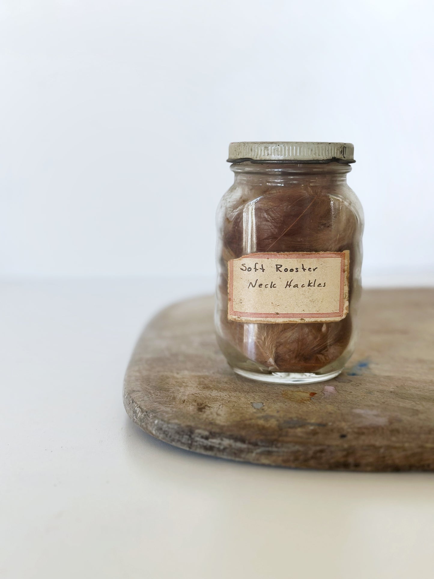 Jar of Rooster Hackles