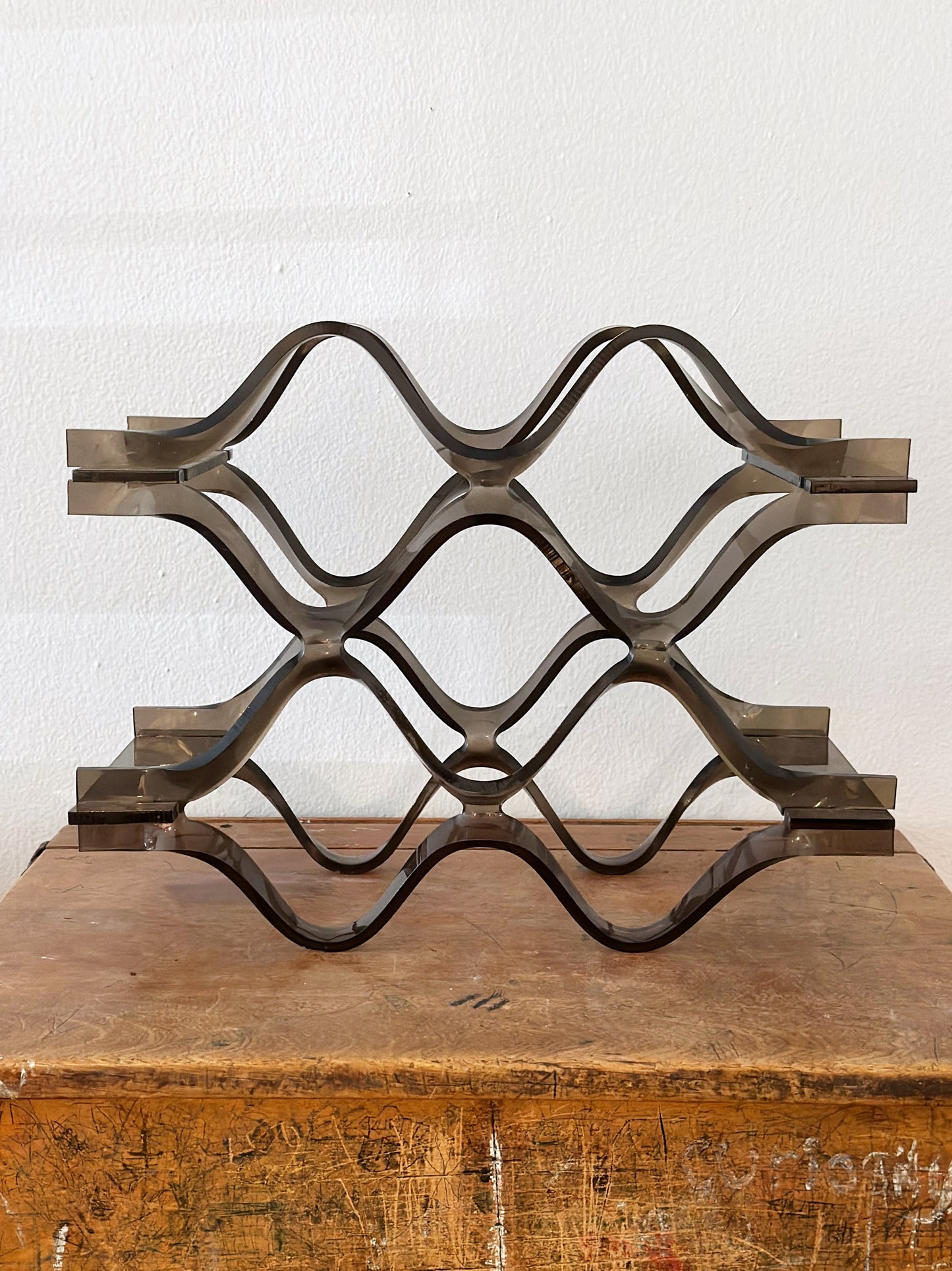 Mid Century Lucite Wine Holder