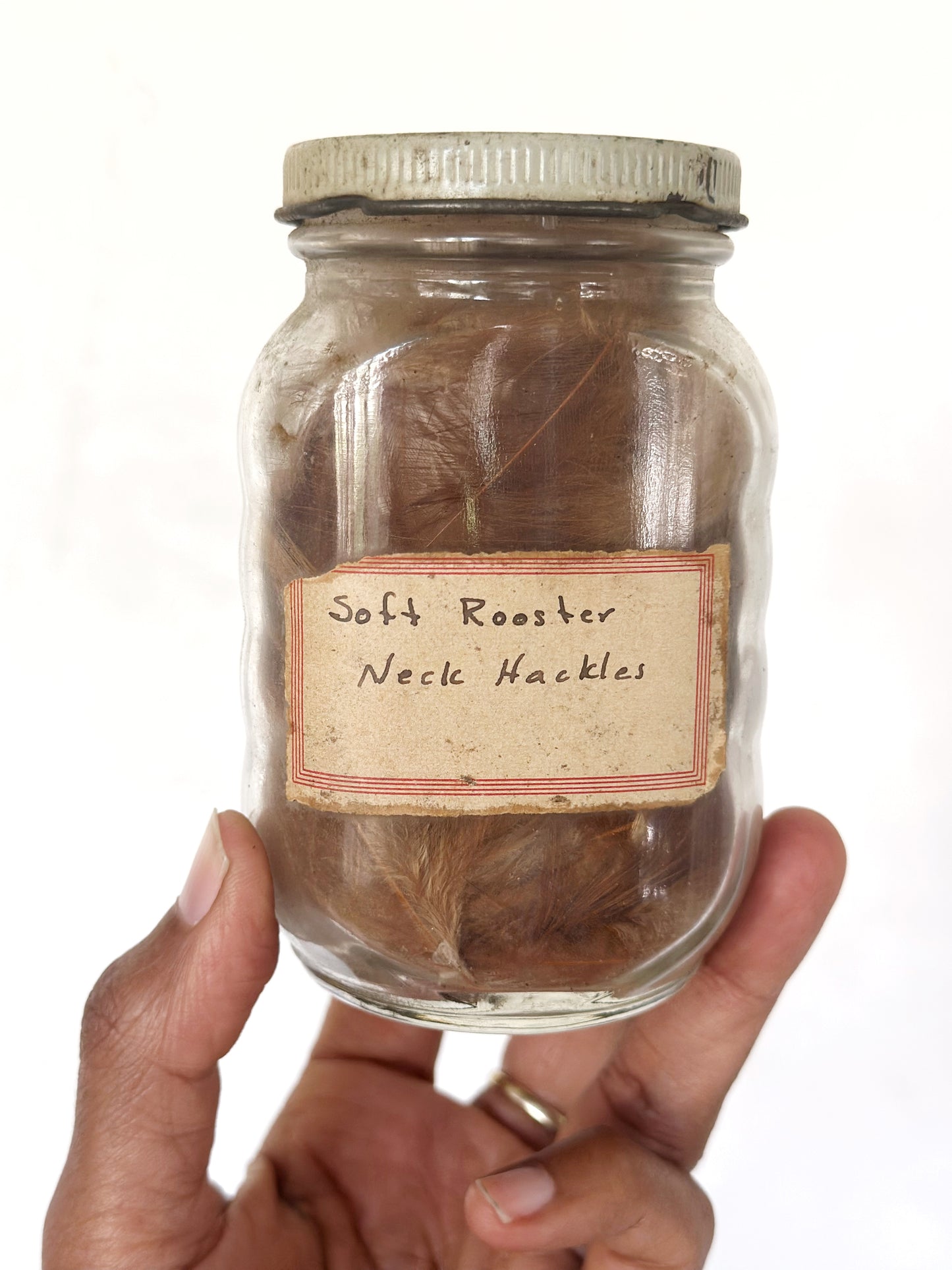 Jar of Rooster Hackles