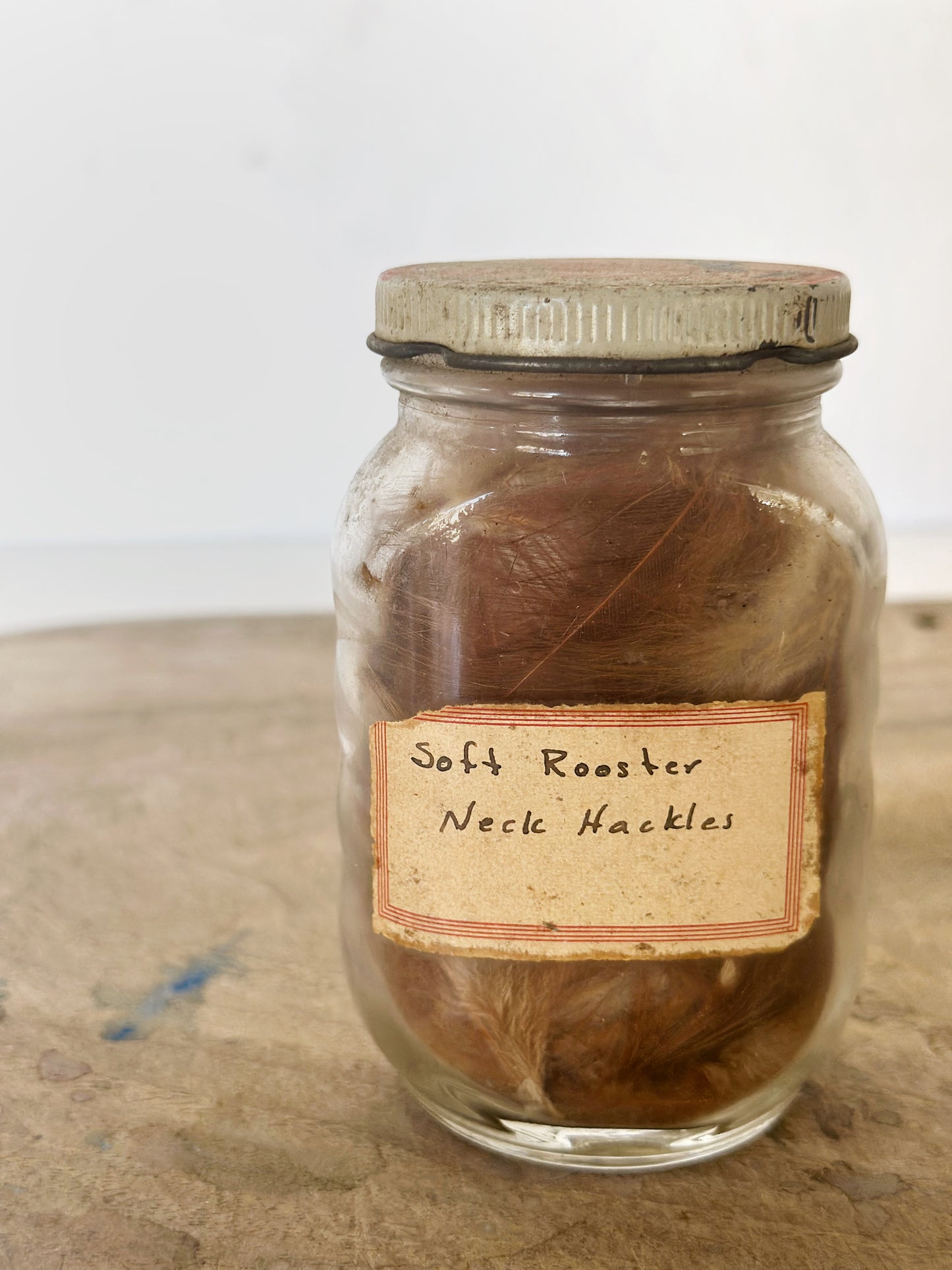 Jar of Rooster Hackles